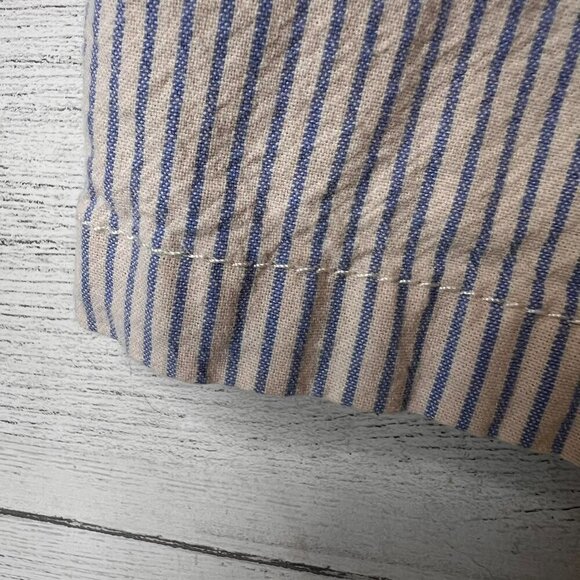 Talbots Pants Womens SZ 8 Relaxed Chino Blue & Beige Pinstripes Coastal Grandma - Picture 6 of 15